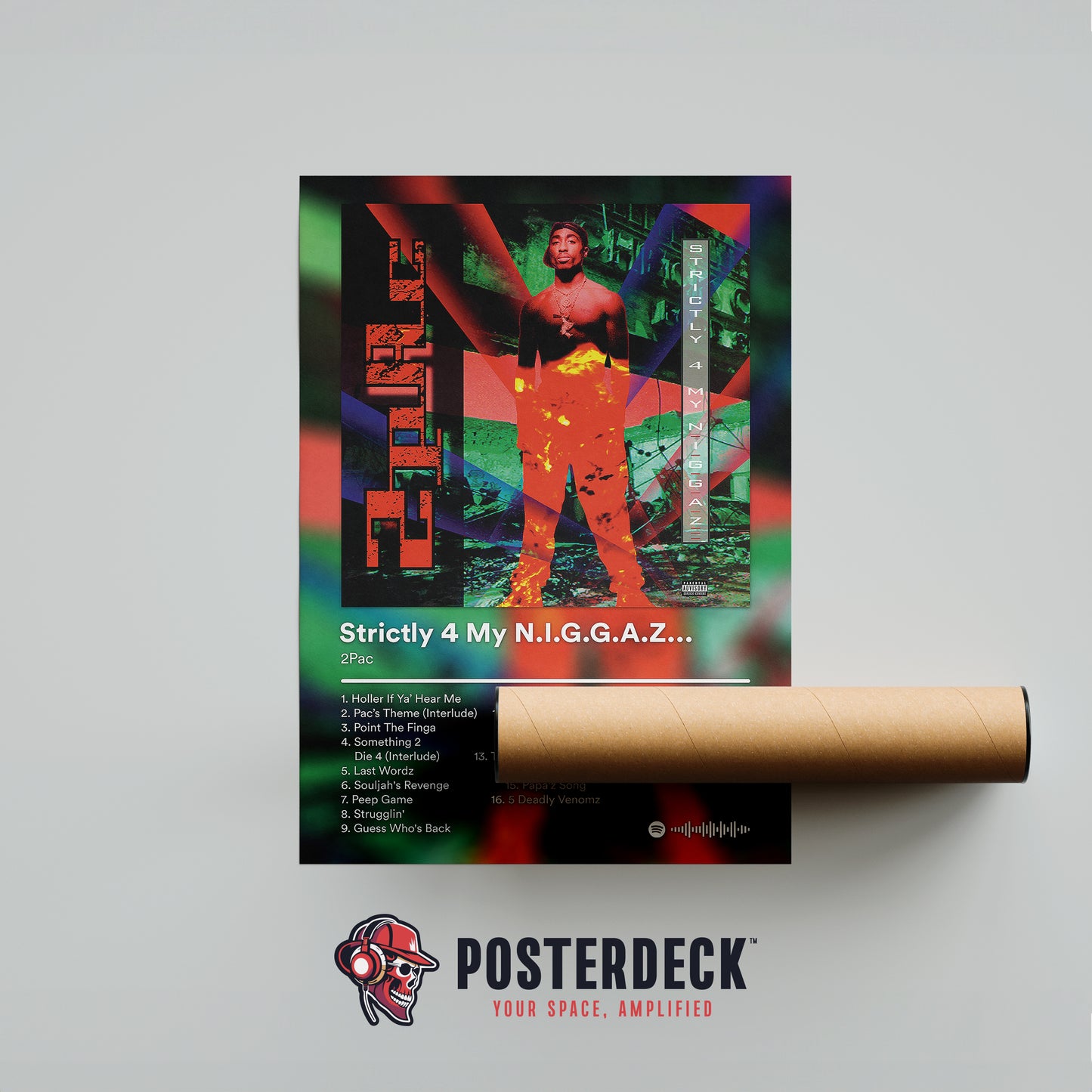 2Pac 'Strictly 4 My N.I.G.G.A.Z' Album Poster