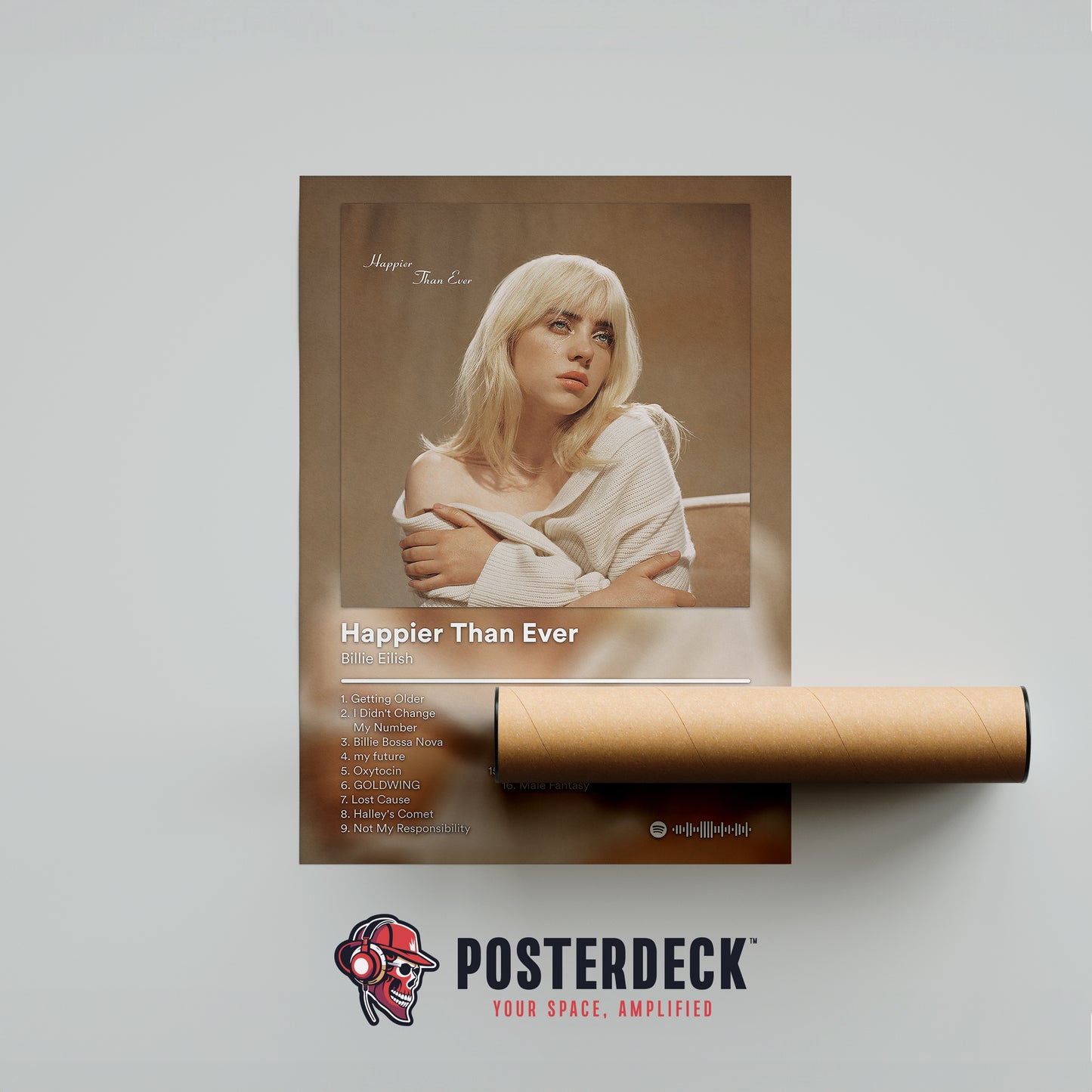 Billie Eilish 'Happier Than Ever' Album Poster