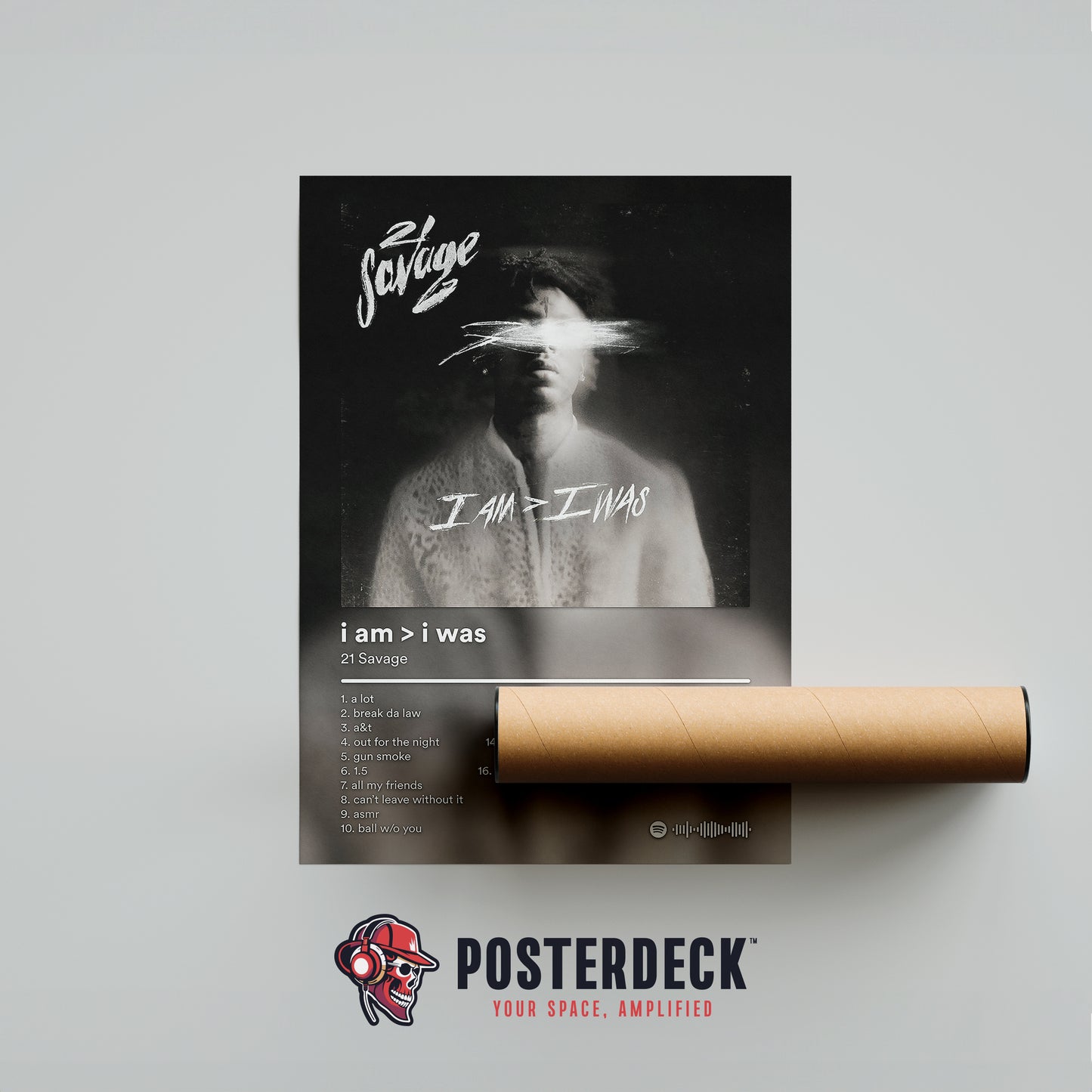 21 Savage 'I am, I was' Album Poster