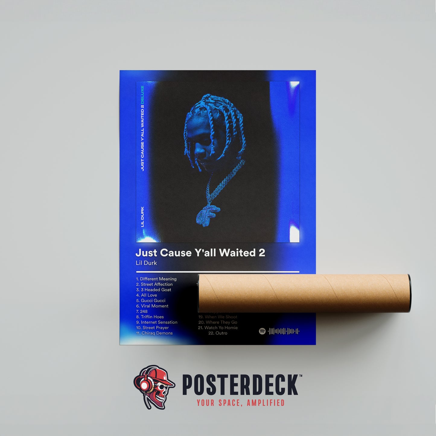 Lil Durk 'Just Cause Y'all Waited 2' (Blue Edition) Album Poster