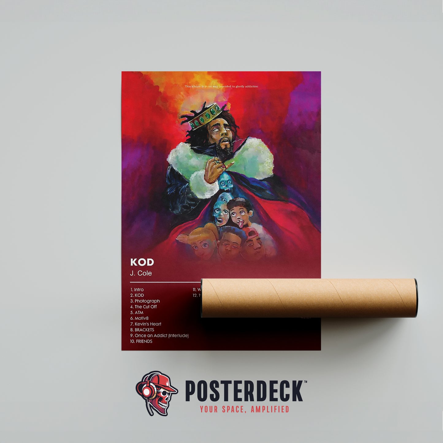 J. Cole 'KOD' Album Poster
