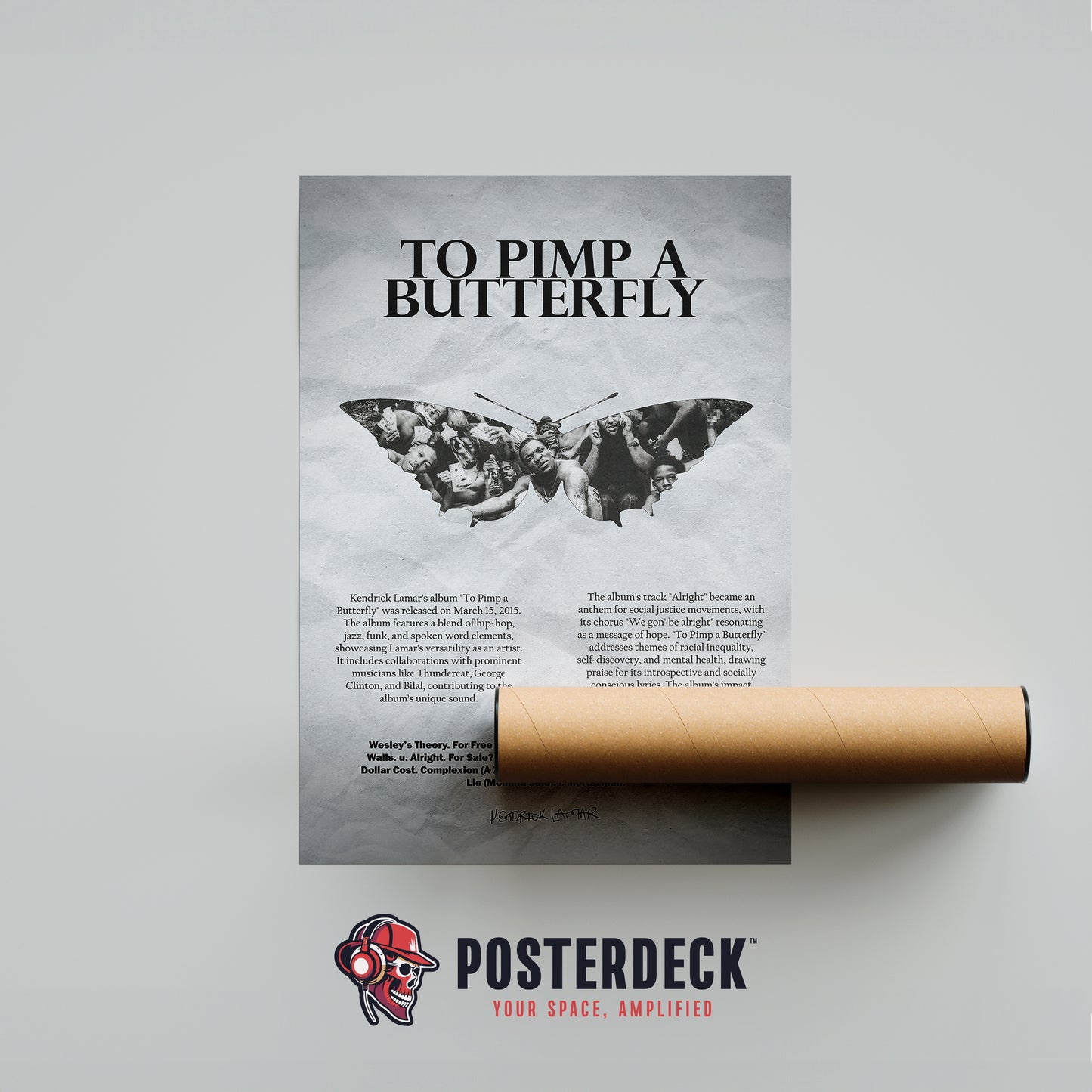 Kendrick Lamar 'Lamar To Pimp A Butterfly' Poster