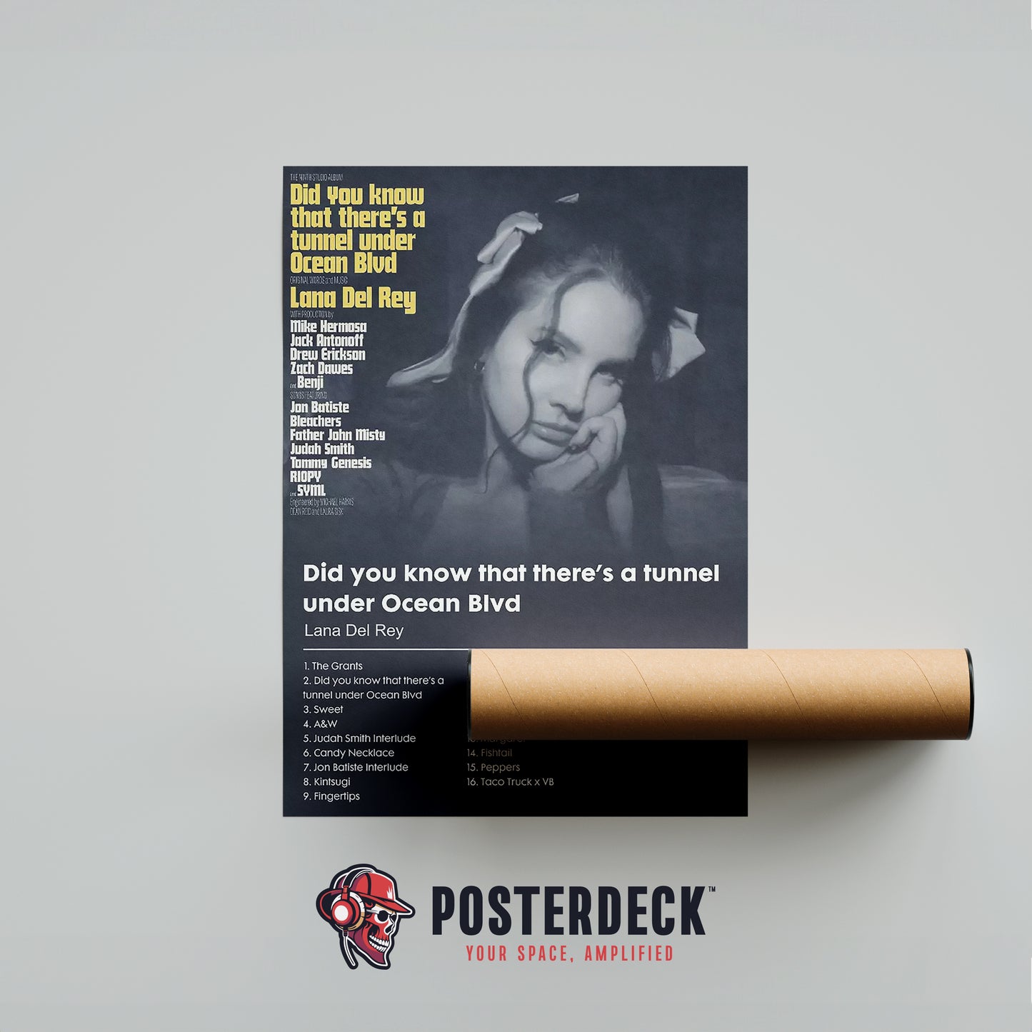 Lana Del Rey 'Did You Know That There's A Tunnel Under Ocean Blvd' Album Poster
