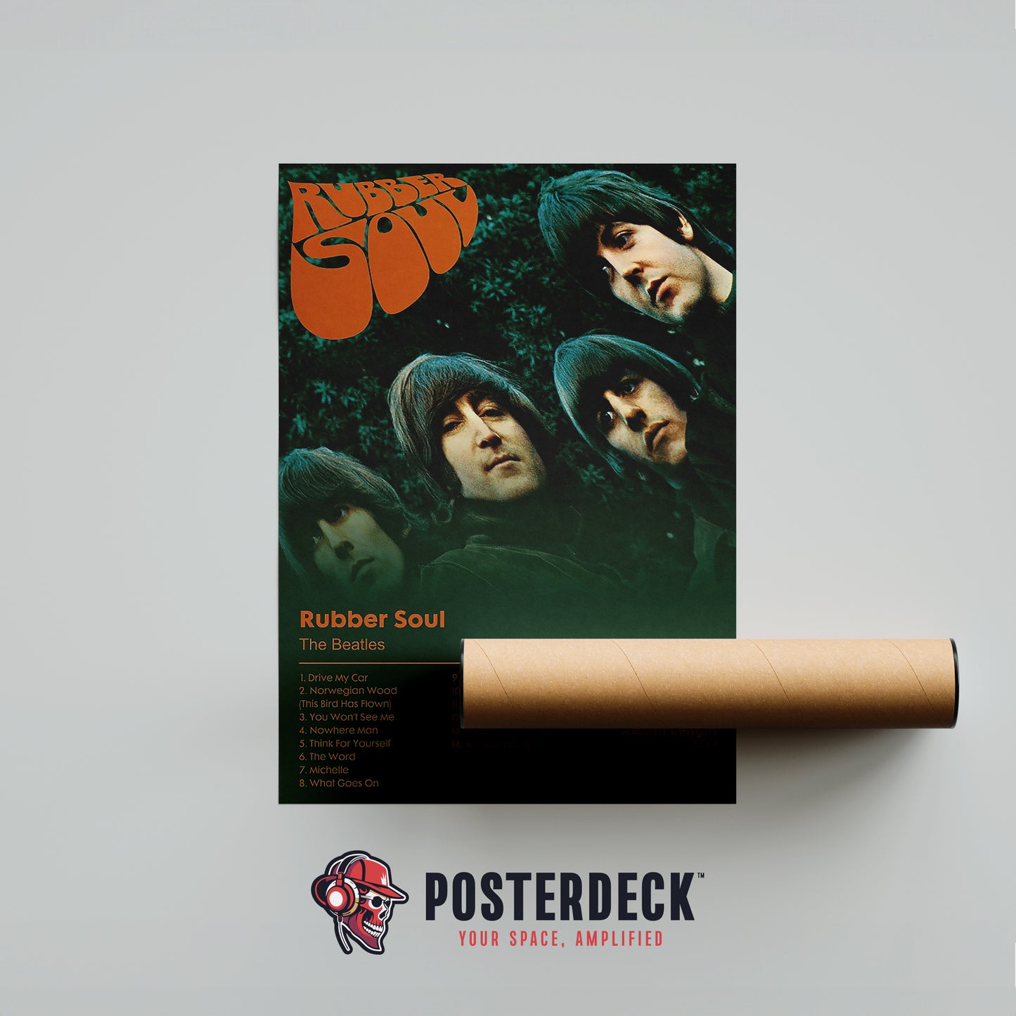 The Beatles 'Rubber Soul' Album Poster