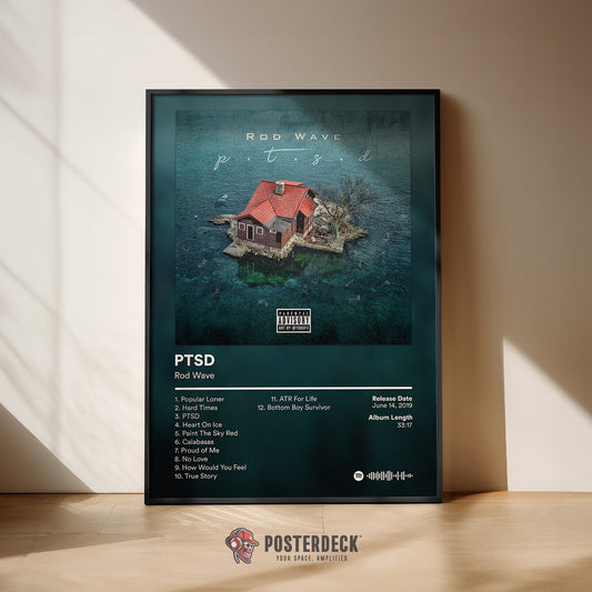 Rod Wave 'PTSD' Album Poster