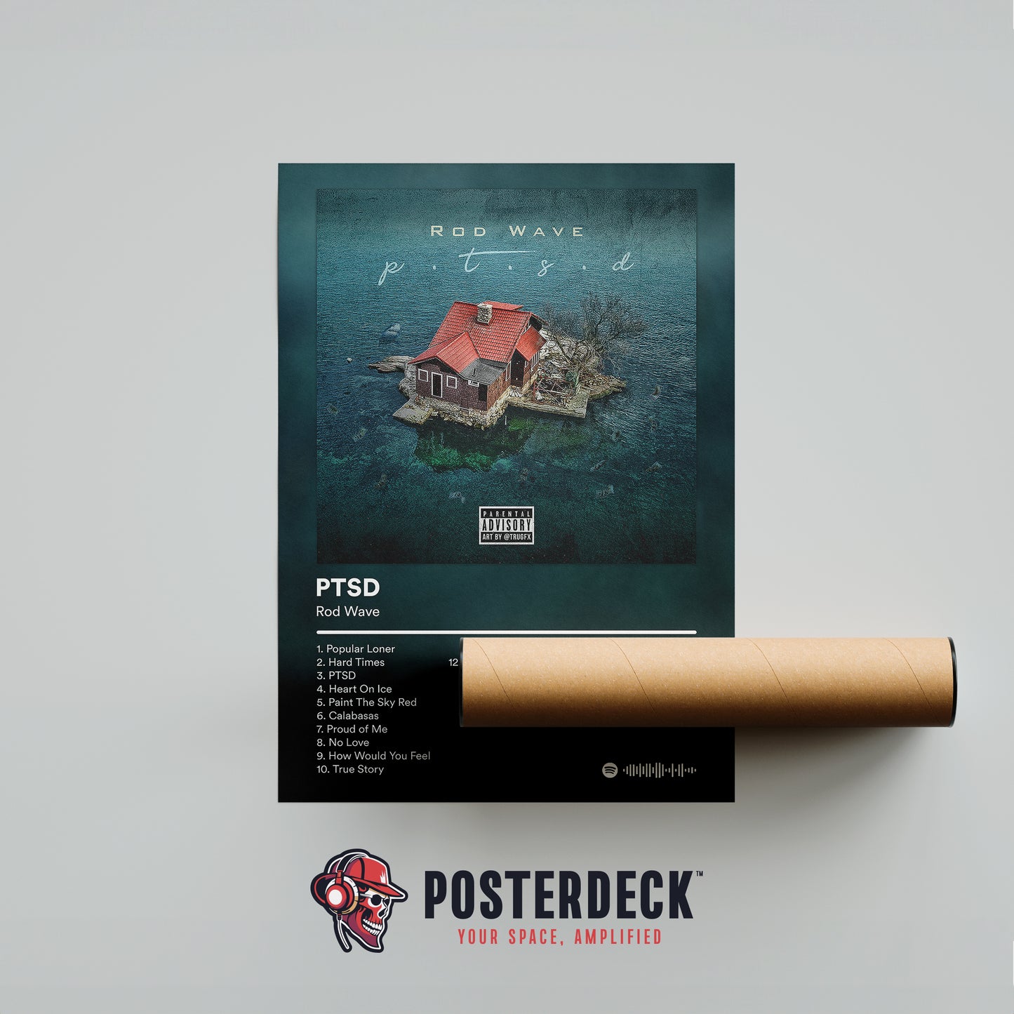 Rod Wave 'PTSD' Album Poster