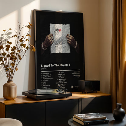 Lil Durk 'Signed To The Streets 3' Album Poster