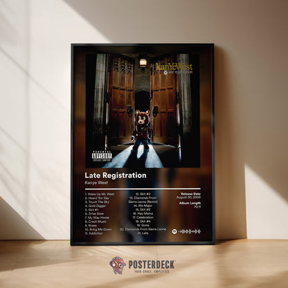 Kanye West 'Late Registration' Album Poster