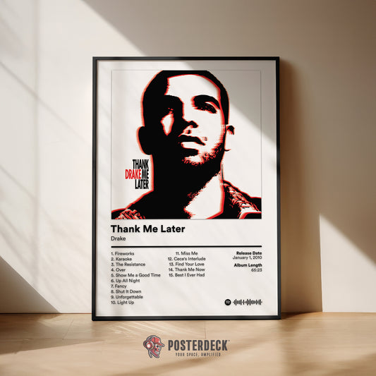 Drake 'Thank Me Later' Album Poster