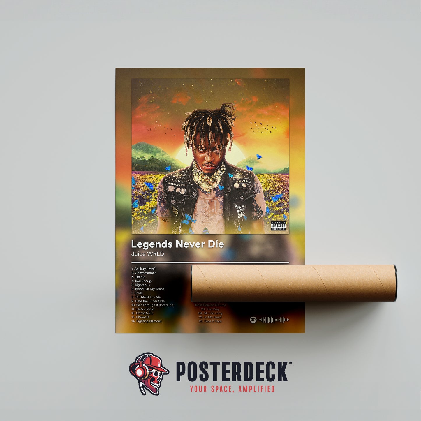 Juice WRLD 'Legends Never Die' (5 Year Anniversary Edition) Album Poster