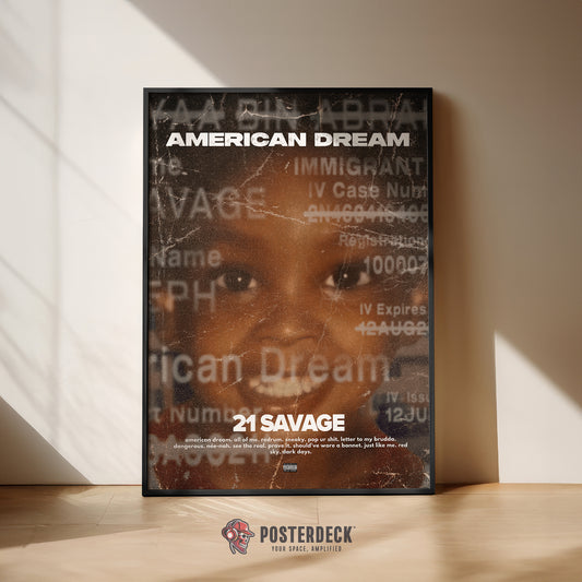 21 Savage 'American Dream' Poster