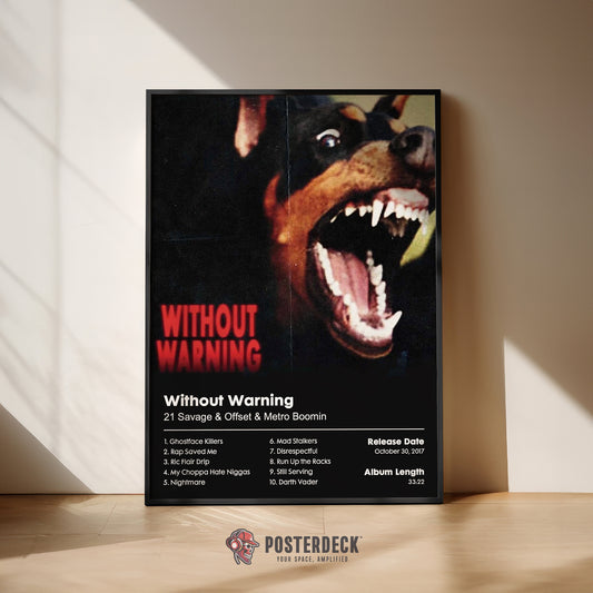 21 Savage & Offset & Metro Boomin 'Without Warning' Album Poster