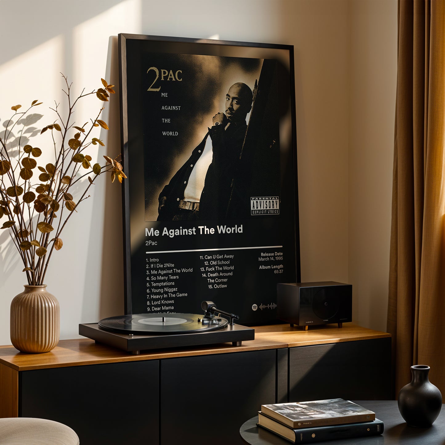 2Pac 'Me Against The World' Album Poster