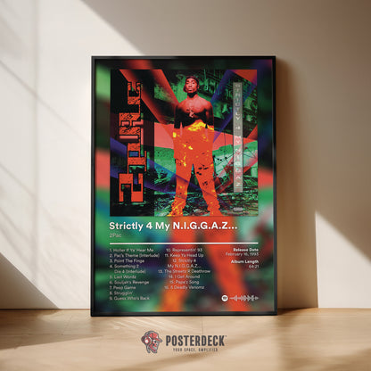 2Pac 'Strictly 4 My N.I.G.G.A.Z' Album Poster