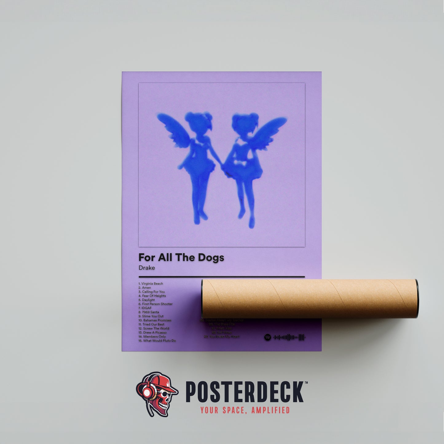 Drake 'For All The Dogs' (Pink Cover) Album Poster