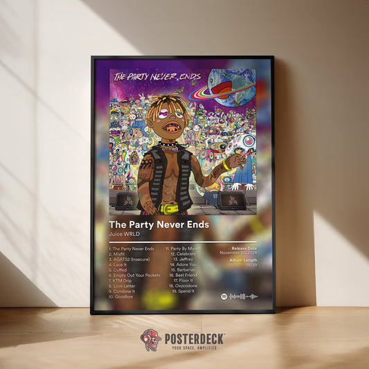 Juice WRLD 'The Party Never Ends' Album Poster