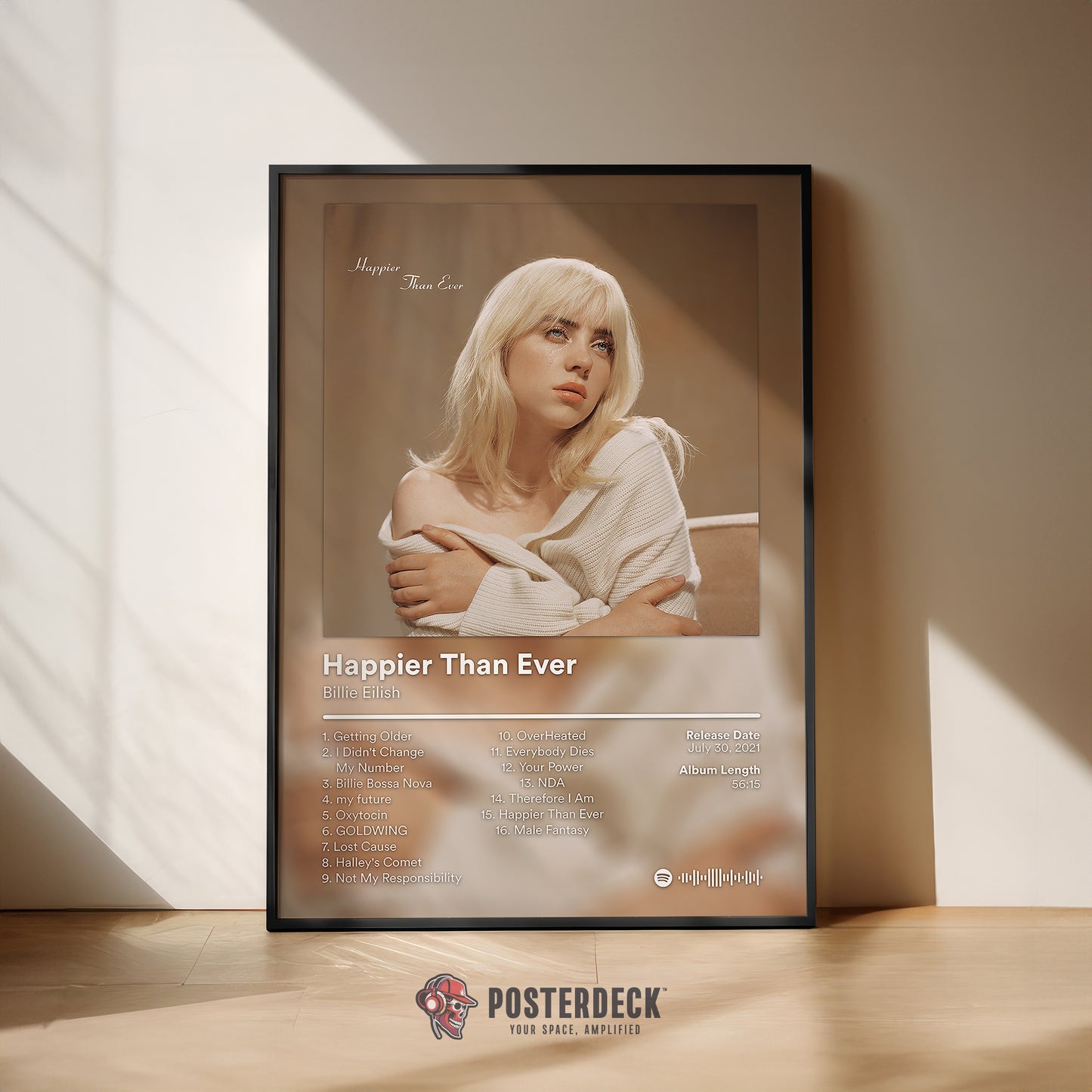 Billie Eilish 'Happier Than Ever' Album Poster