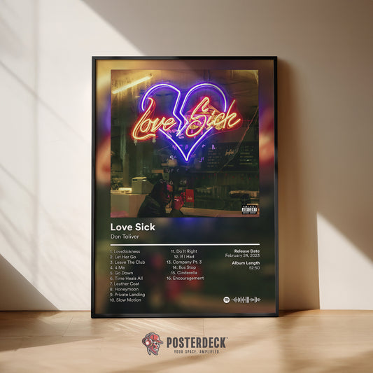 Don Toliver 'Love Sick' Clean Album Poster