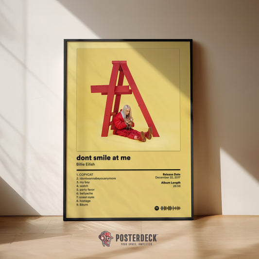 Billie Eilish 'Don't Smile At Me' Album Poster