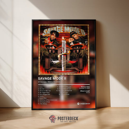 21 Savage & Metro Boomin 'Savage Mode II' Album Poster