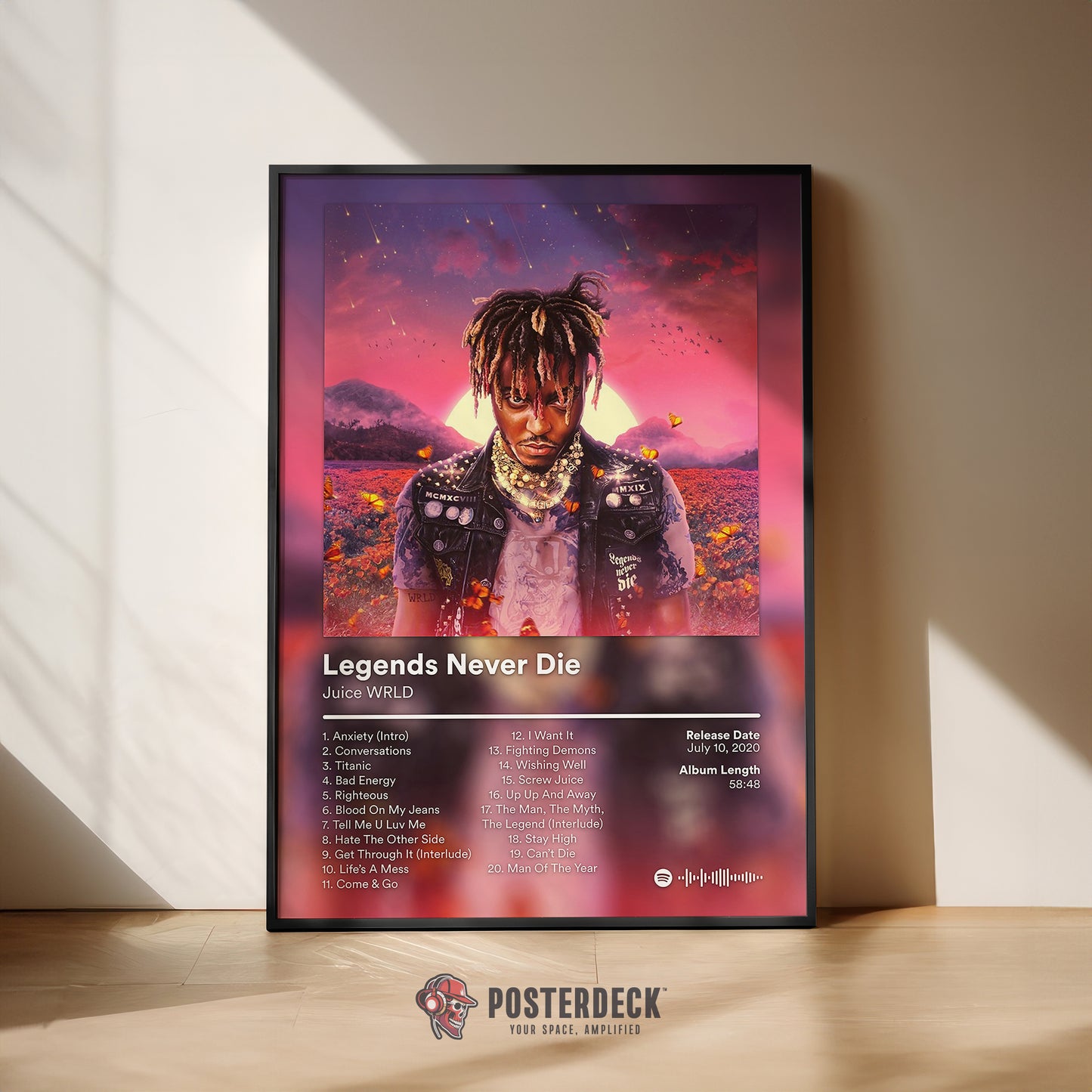 Juice WRLD 'Legends Never Die' Album Poster