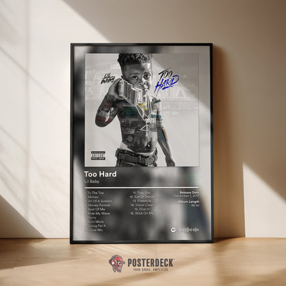 Lil Baby 'Too Hard' Album Poster