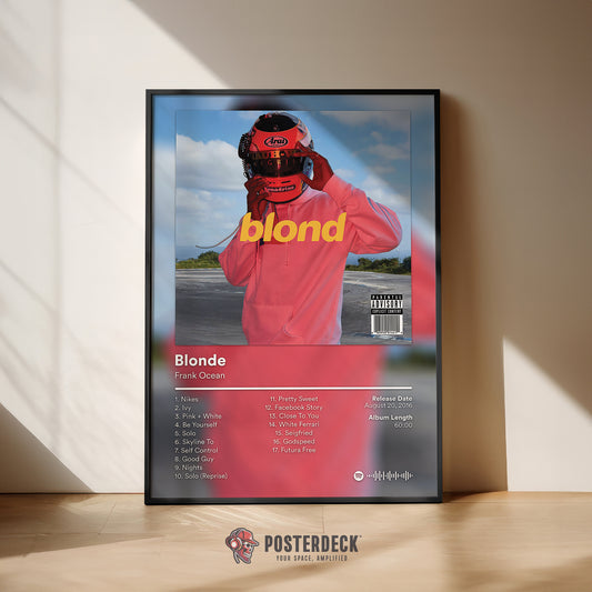 Frank Ocean 'BLONDE' (Helmet Cover) Album Poster