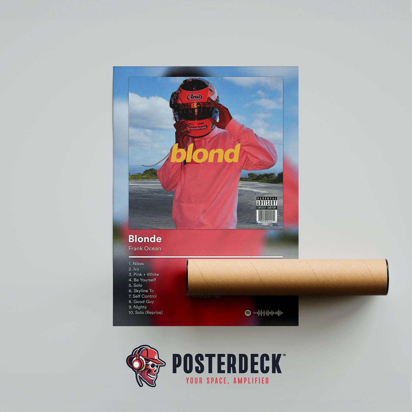 Frank Ocean 'BLONDE' (Helmet Cover) Album Poster