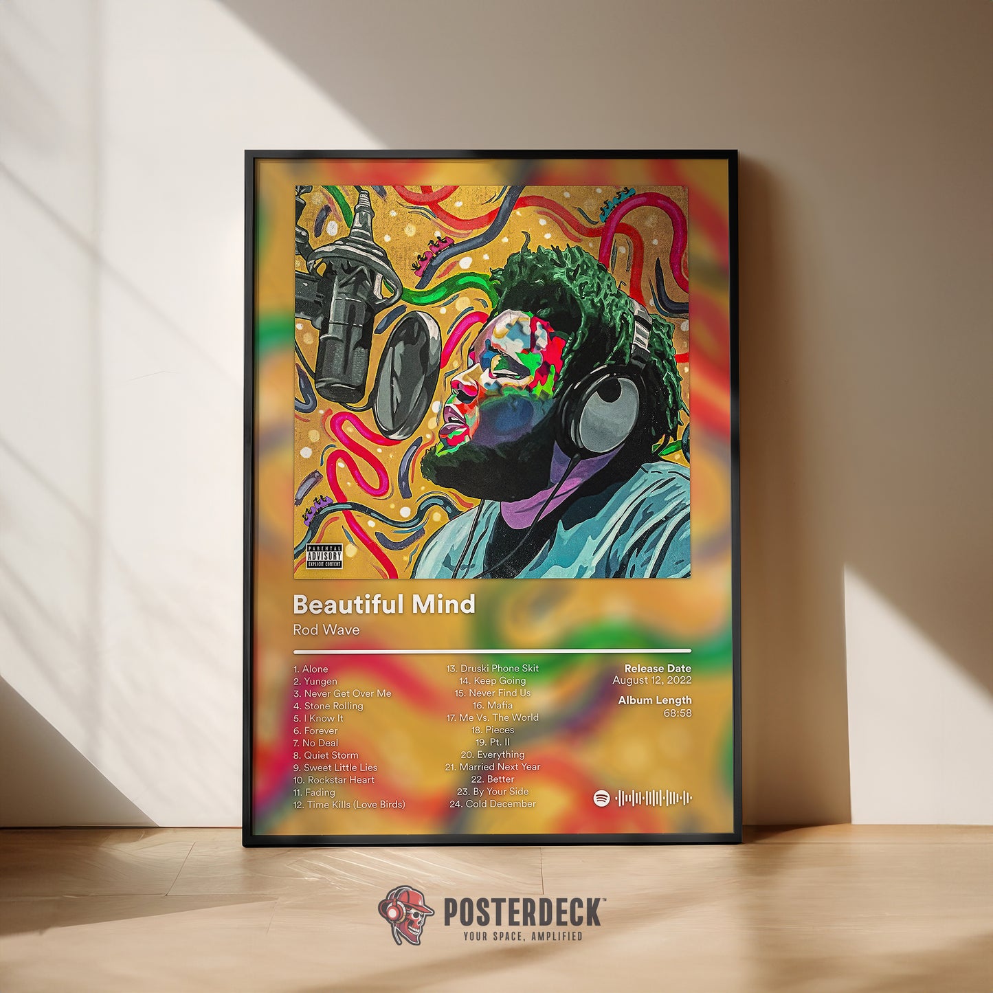 Rod Wave 'Beautiful Mind' Album Poster