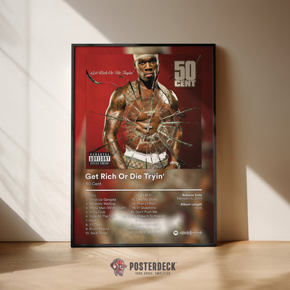 50 Cent 'Get Rich Or Die Tryin' Album Poster