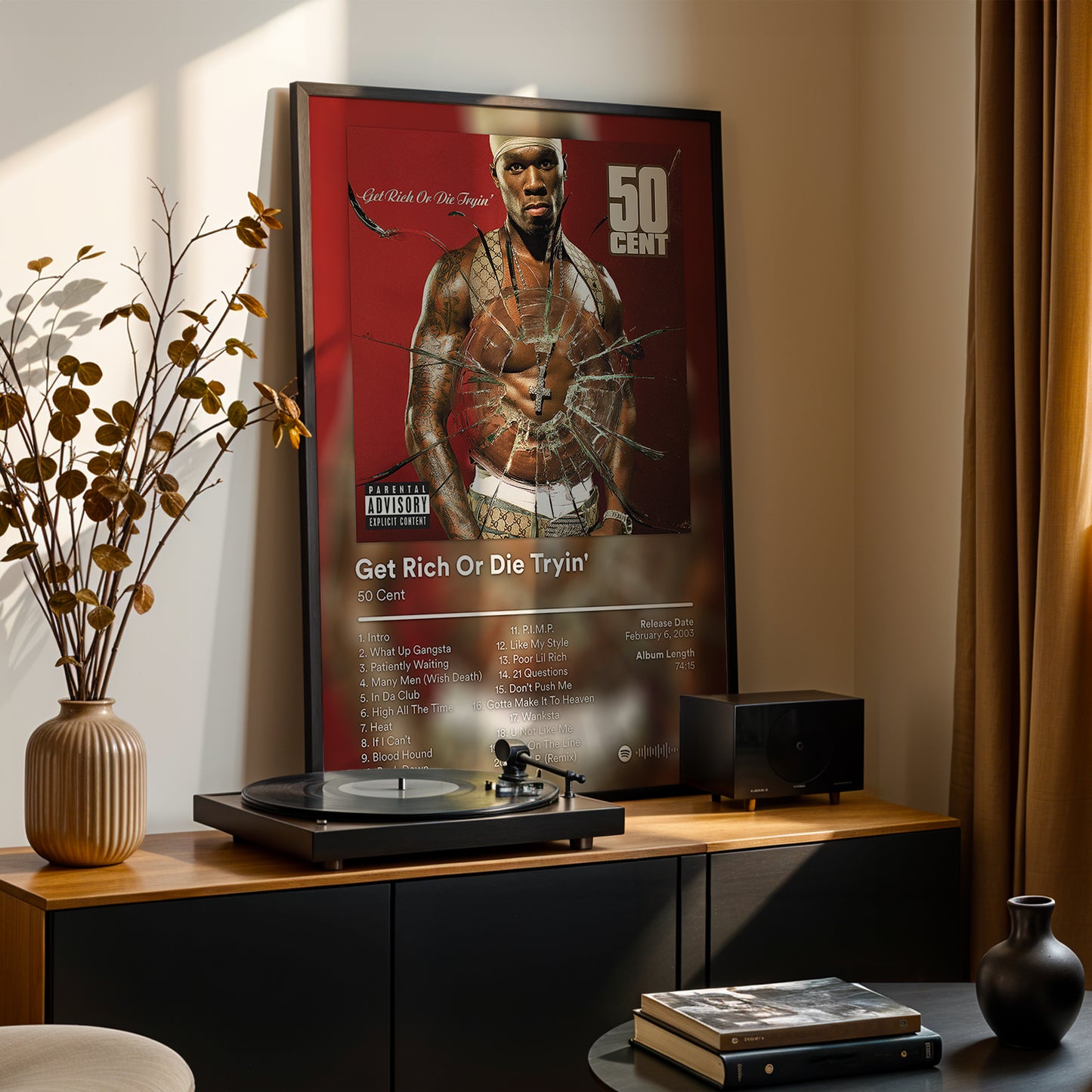 50 Cent 'Get Rich Or Die Tryin' Album Poster