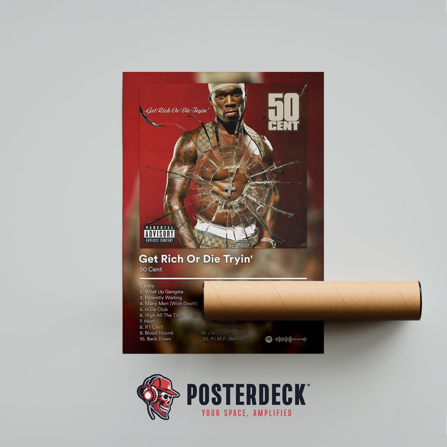 50 Cent 'Get Rich Or Die Tryin' Album Poster