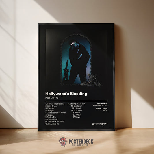 Post Malone 'Hollywood's Bleeding' Album Poster