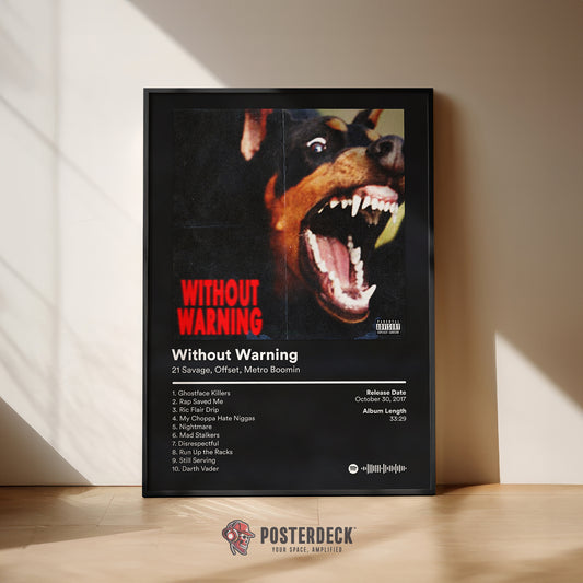 21 Savage & Offset & Metro Boomin 'Without Warning' Album Poster