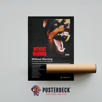 21 Savage & Offset & Metro Boomin 'Without Warning' Album Poster