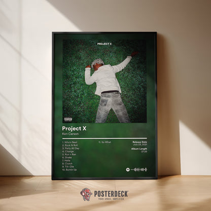 Ken Carson 'Project X' Album Poster