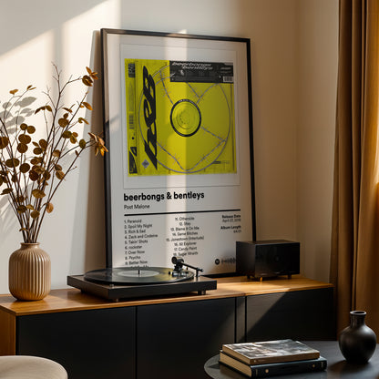 Post Malone 'Beerbongs & Bentleys' Album Poster