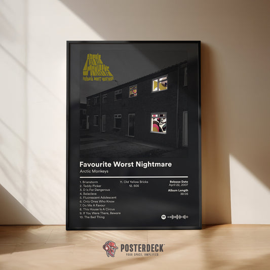 Arctic Monkeys 'Favourite Worst Nightmare' Album Poster