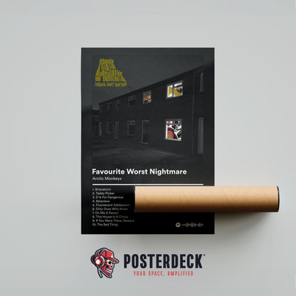 Arctic Monkeys 'Favourite Worst Nightmare' Album Poster