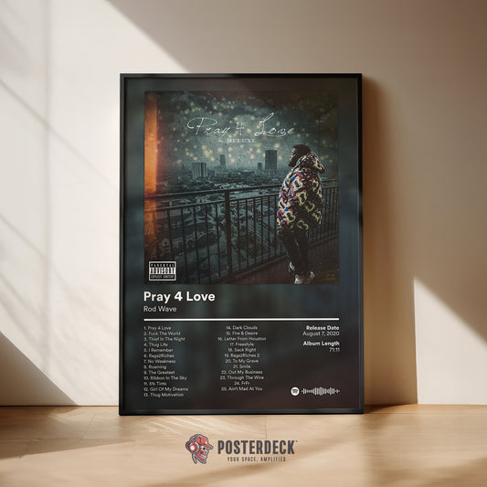 Rod Wave 'Pray 4 Love' (Deluxe) Album Poster