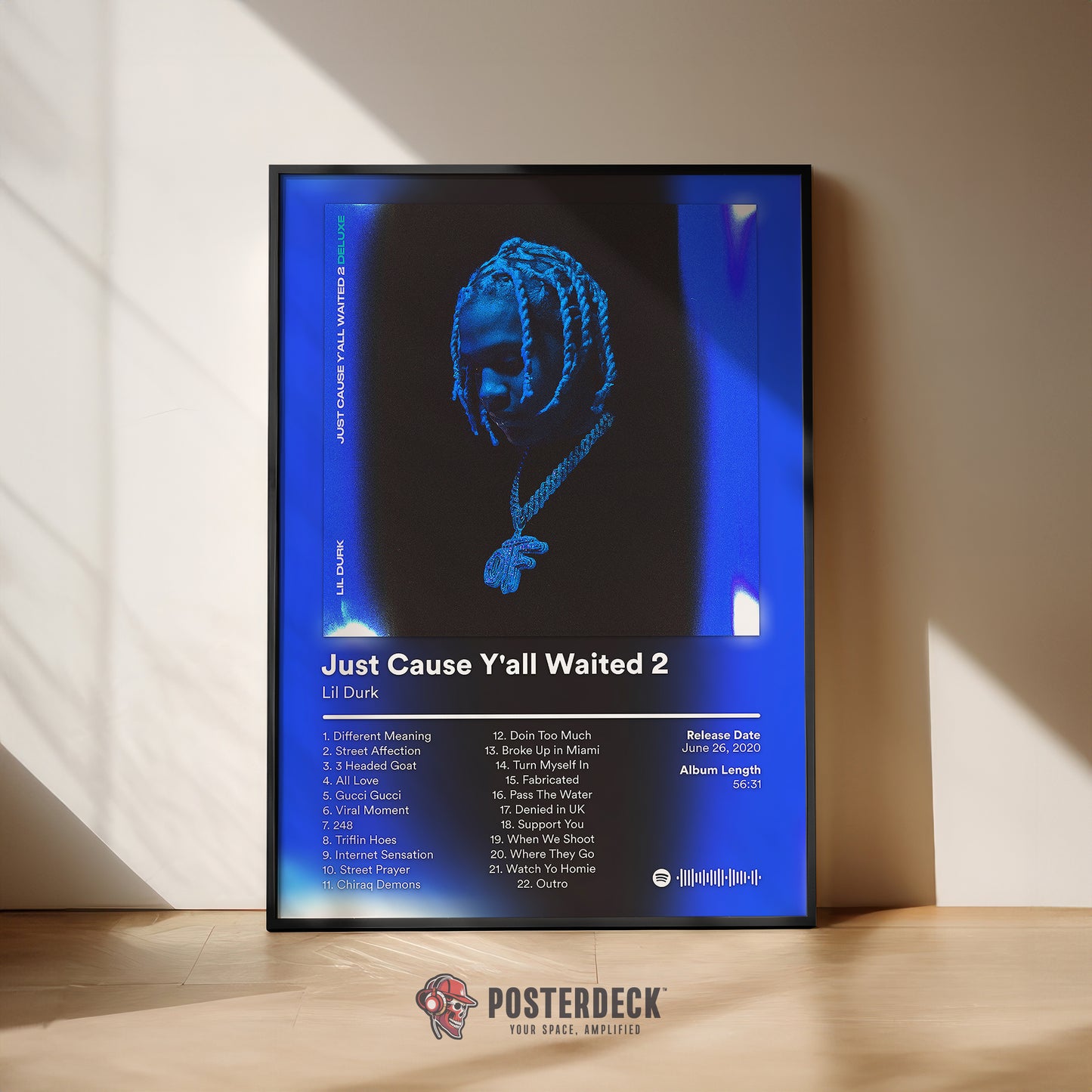 Lil Durk 'Just Cause Y'all Waited 2' (Blue Edition) Album Poster