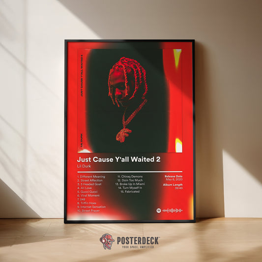 Lil Durk 'Just Cause Y'all Waited 2' (Red Edition) Album Poster