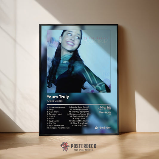 Ariana Grande 'Yours Truly (Tenth Anniversary Edition)' Album Poster