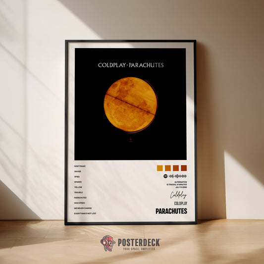 Coldplay 'Parachutes' Album Poster
