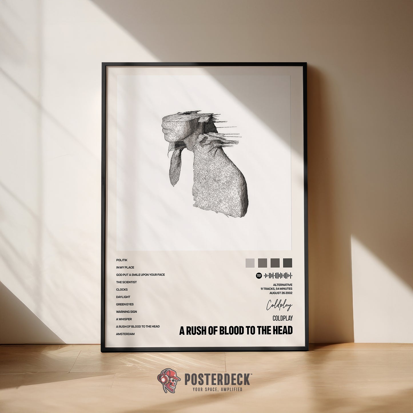 Coldplay 'A Rush Of Blood To The Head' Album Poster