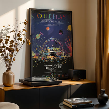 Coldplay 'Music Of The Spheres - Wembley' Poster