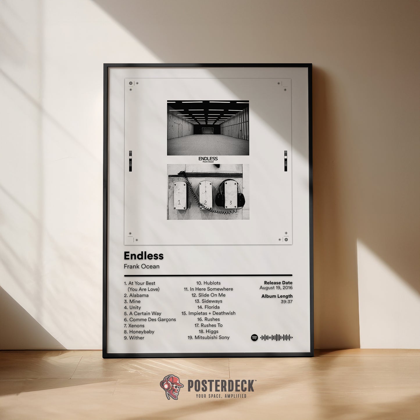 Frank Ocean 'Endless' (White Edition) Album Poster