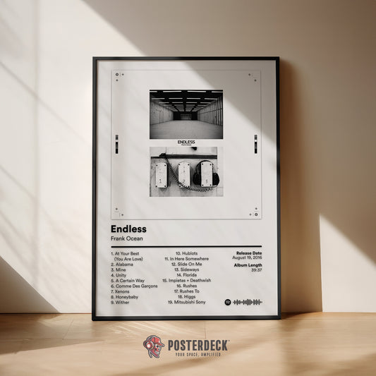 Frank Ocean 'Endless' (White Edition) Album Poster