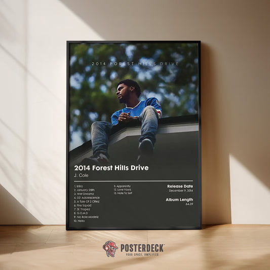 J. Cole '2014 Forest Hills Drive' Album Poster