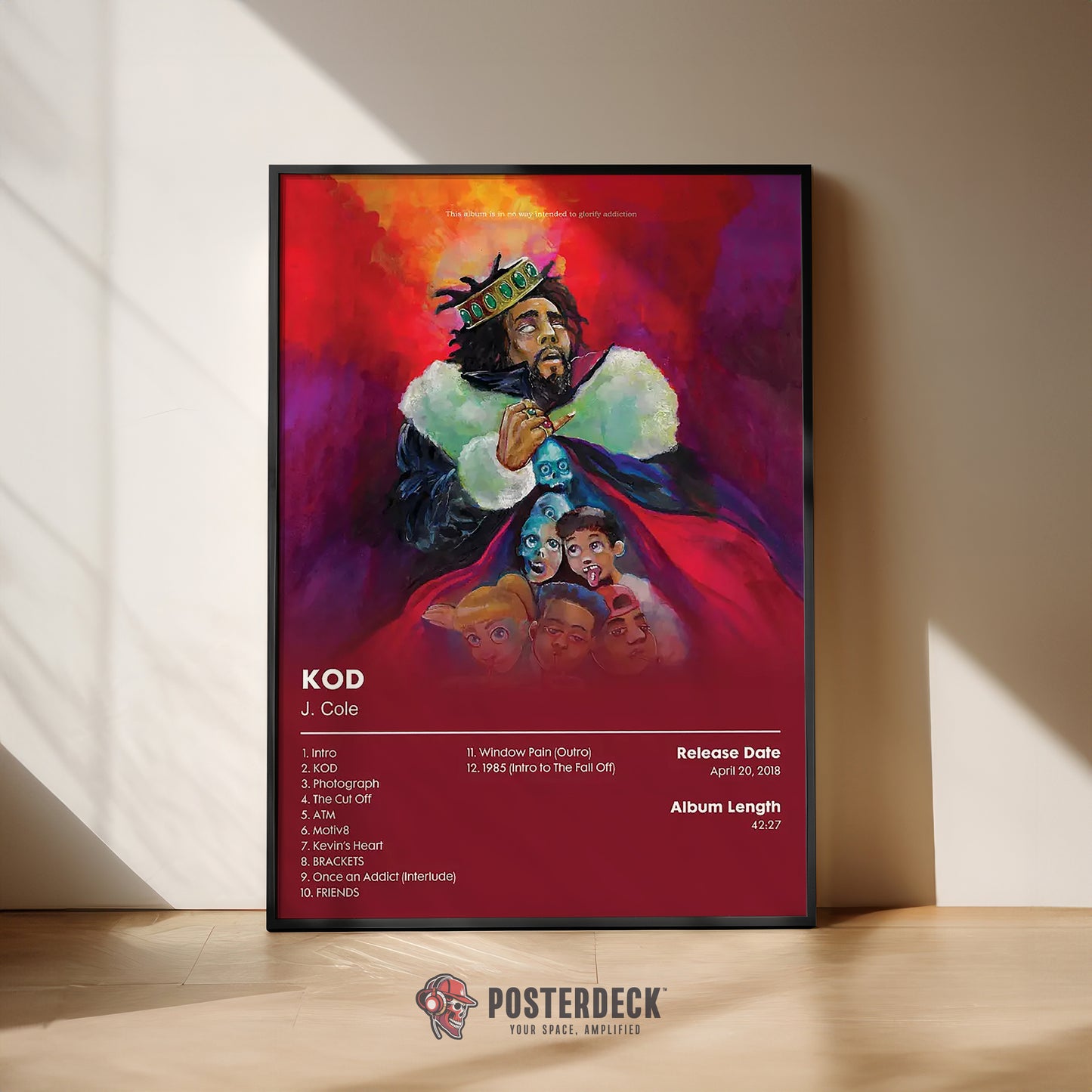 J. Cole 'KOD' Album Poster